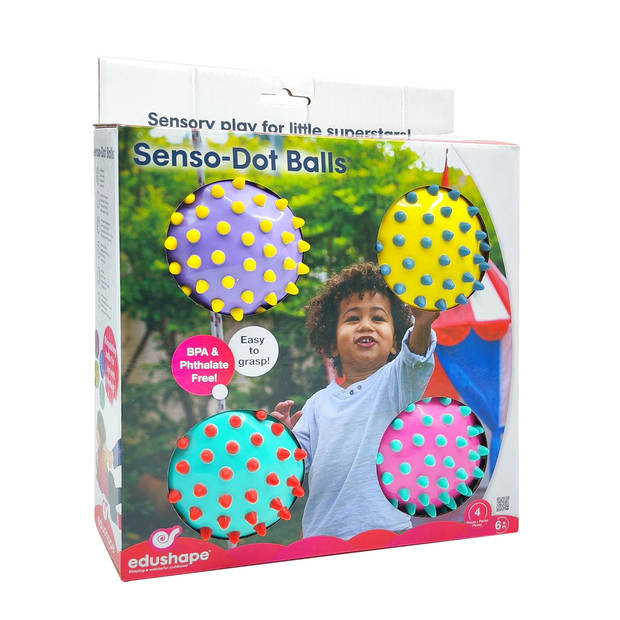 Edushape The Original Sensorische Ballen Color Dots - 10 cm Set van 4