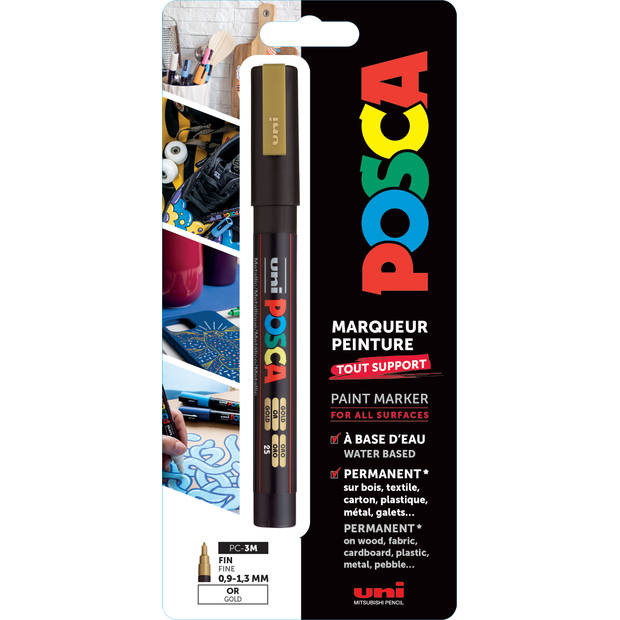 Uni Posca Uni Posca Verfmarker 3M Goud Blister