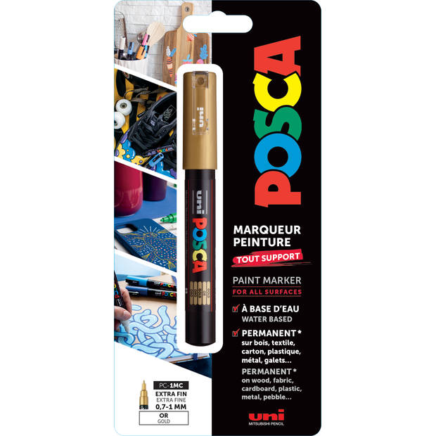 Uni Posca Uni Posca Verfmarker 1MC Goud Blister