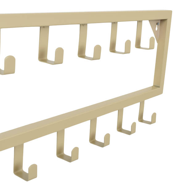 LOFT42 Bono Kapstok – Beige – Metaal – 15 haken - 80x26x4