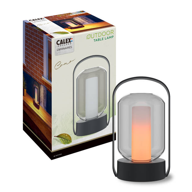 Calex Como Draadloze Tafellamp - Warm Wit Licht - Accu - Touch - Zwart