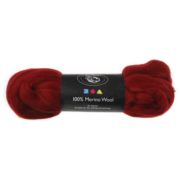 Creativ Company CC Merino Wol 100gr Donkerrood