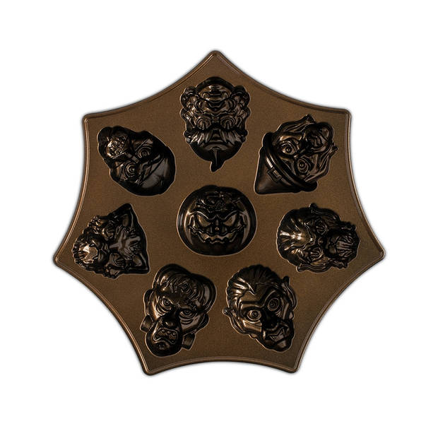 Nordic Ware - Bakvorm "Monster mask cakelette pan" - Nordic Ware Fall Harvest Bronze