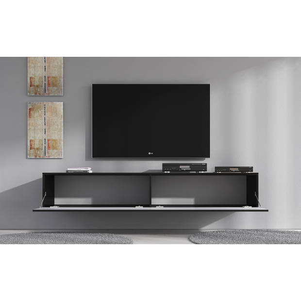 Meubella TV-Meubel Dario - Zwart Mat - 180 cm