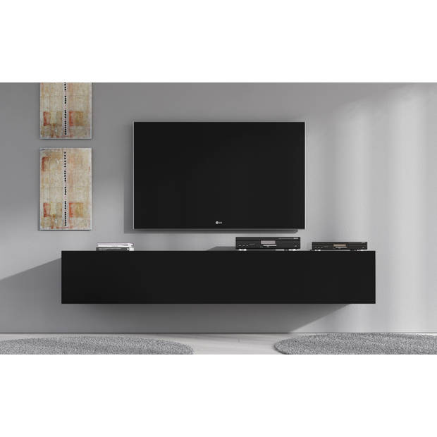 Meubella TV-Meubel Dario - Zwart Mat - 180 cm