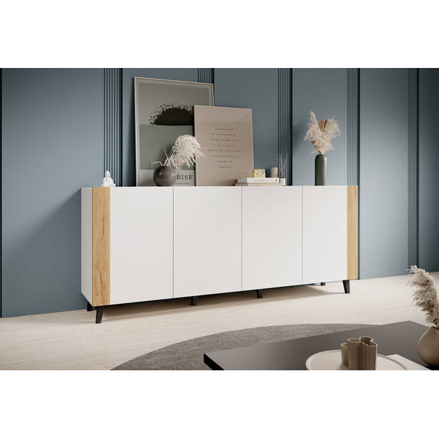 Meubella Dressoir Formentera - Wit - 200 cm