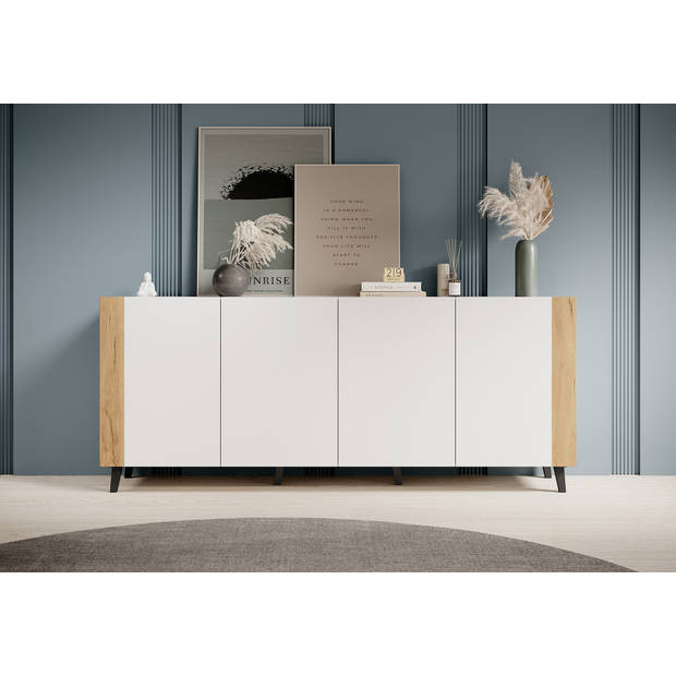 Meubella Dressoir Formentera - Wit - 200 cm