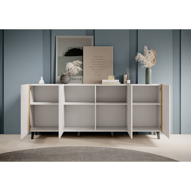 Meubella Dressoir Formentera - Wit - 200 cm