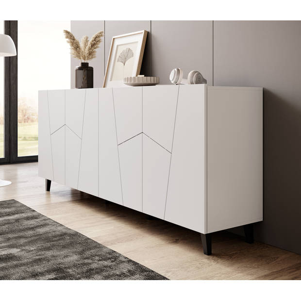 Meubella Dressoir Ezer - Wit - 200 cm