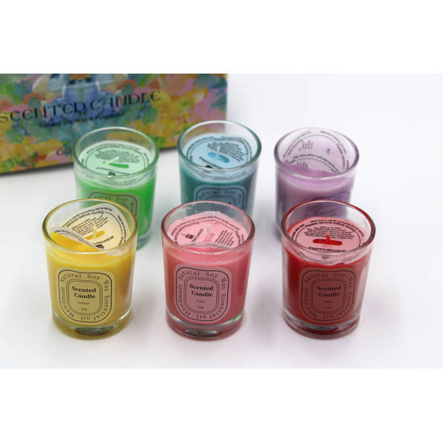 Color Candles Series - Geurkaars Deluxe Giftset- 6 stuks- 55gr.