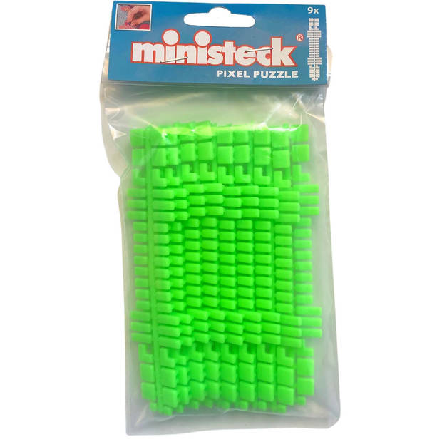 Ministeck Ministeck / Neon Groen Kleurstrepen 9 stroken - Polyzak