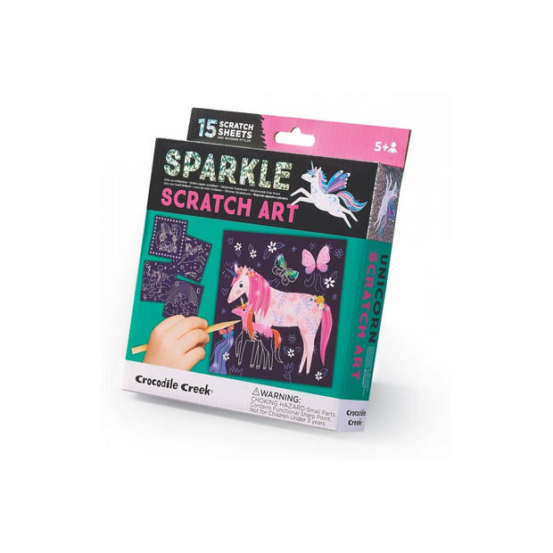 Crocodile Creek Sparkle Kraskaarten Eenhoorn - 15 kaarten