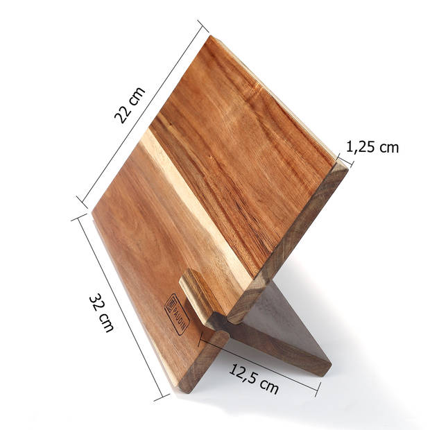 Paudin WS5 Magnetisch Messenblok - Keukenmessenhouder van Acaciahout