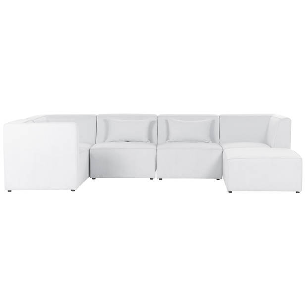 Beliani LEMVIG - Modulaire Sofa-Wit-Corduroy