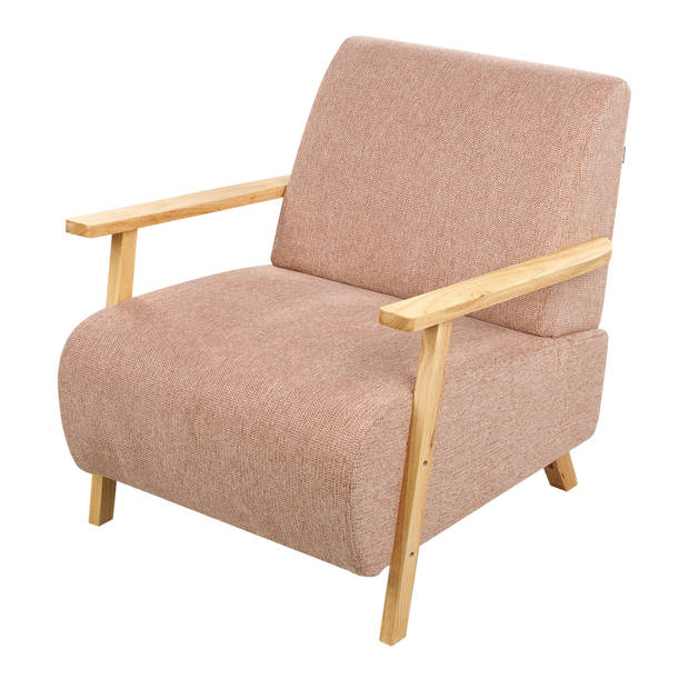 Beliani LESJA - Fauteuil-Roze-Polyester