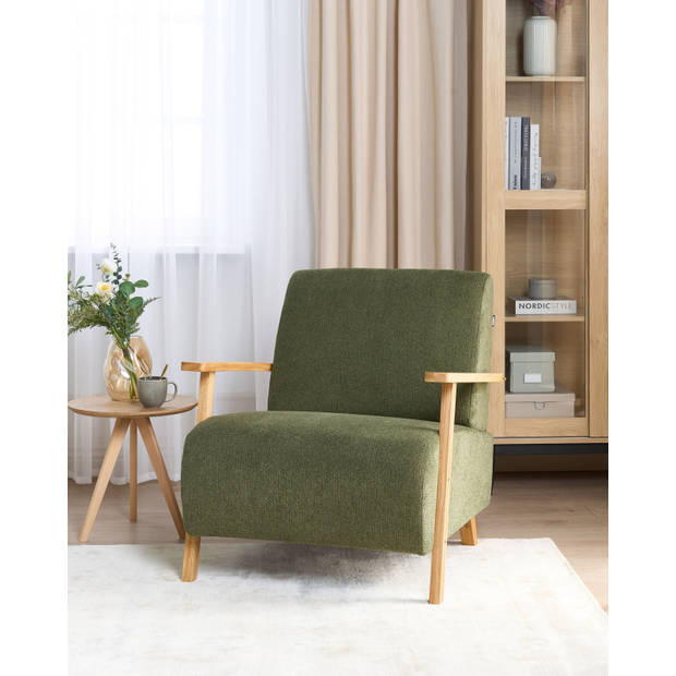 Beliani LESJA - Fauteuil-Groen-Polyester