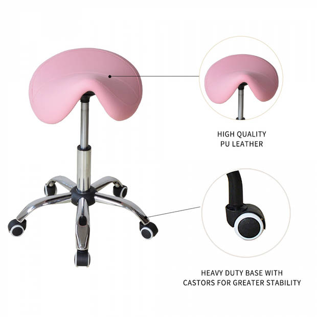 Zadelkruk ergonomisch - werkkruk - kapperskruk - tabouret - hoogte instelbaar