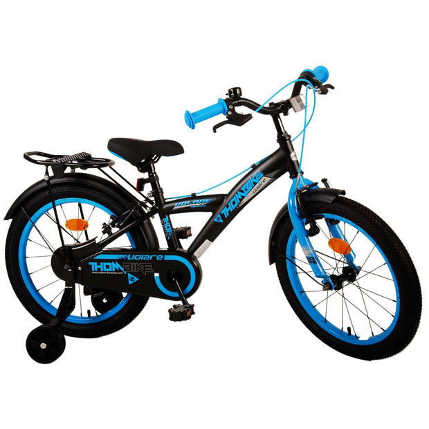 Volare Thombike Kinderfiets - Jongens - 18 inch - Zwart Blauw - Twee handremmen