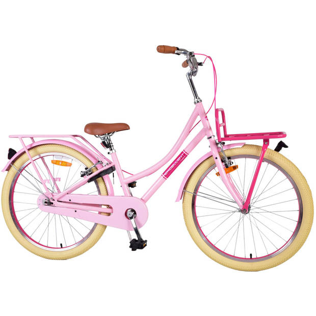 Volare Excellent Kinderfiets - Meisjes - 24 inch - Roze- Twee handremmen