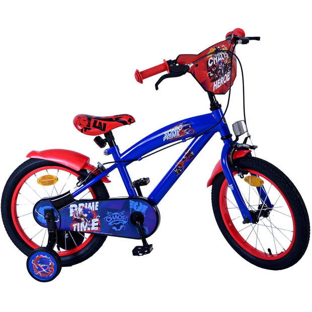 Sonic Prime Kinderfiets - Jongens - 16 inch - Blauw Rood - Twee handremmen