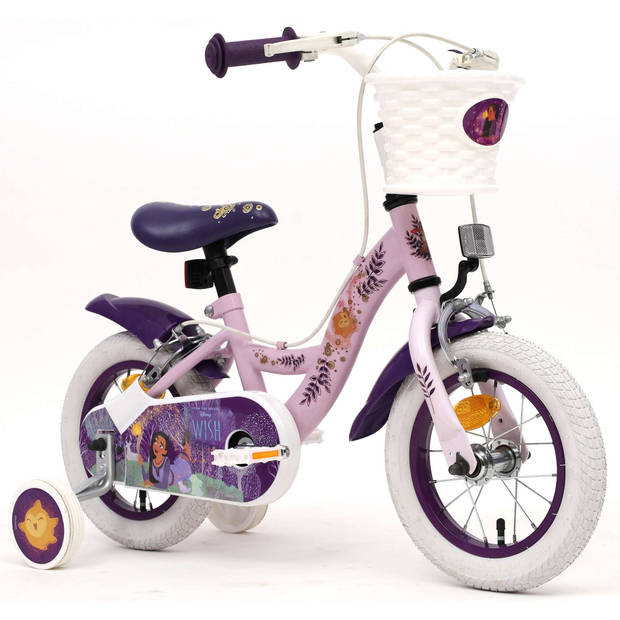 Disney Wish Kinderfiets - Meisjes - 12 inch - Paars - Twee Handremmen