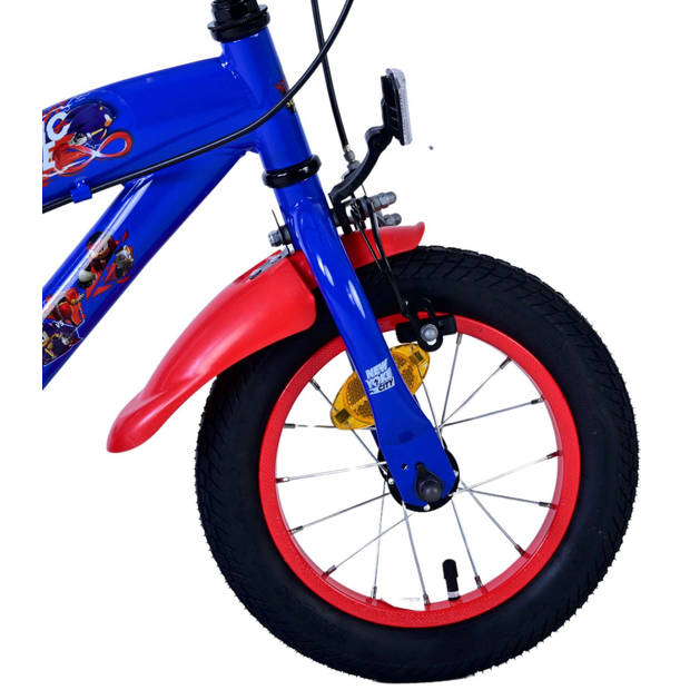 Sonic Prime Kinderfiets - Jongens - 12 inch - Blauw Rood - Twee handremmen