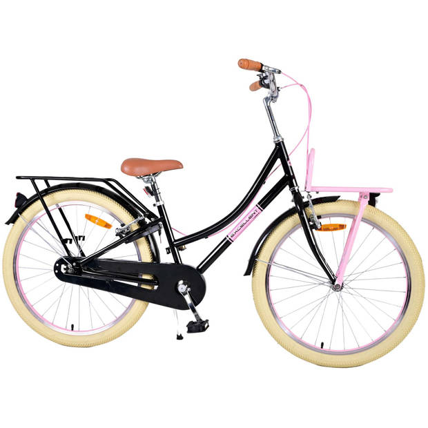 Volare Excellent Kinderfiets - Meisjes - 24 inch - Zwart - Twee handremmen