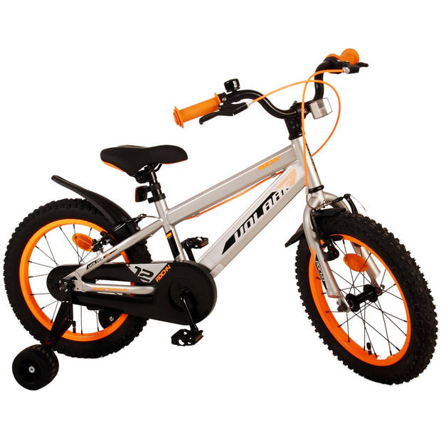 Volare Rocky Kinderfiets - Jongens - 16 inch - Grijs - Twee handremmen