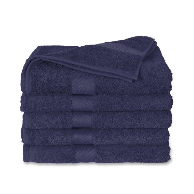 Twentse Damast Katoenen 2PACK Baddoeken - 60x110 - Navy