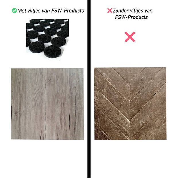 FSW-Products - 16x Premium Stoelpootdoppen Flexibel 30x15 mm - Antikras Vilt - Viltjes - Meubelvilt