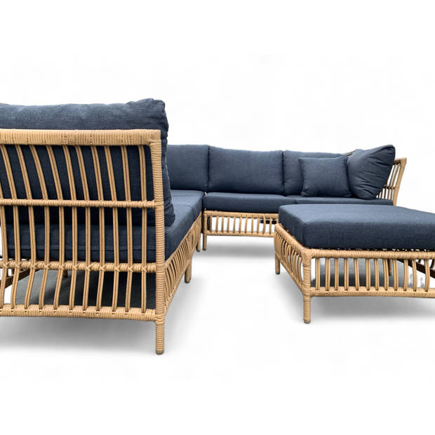 Loungeset / Hoekset Maira Bamboe met Hocker