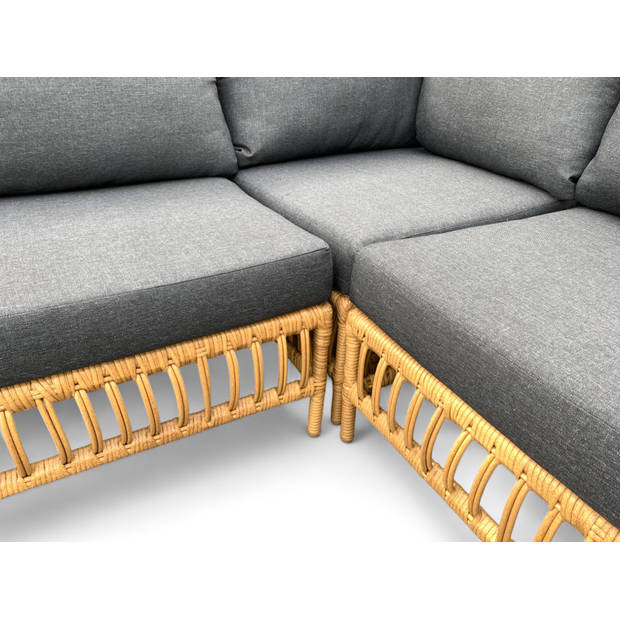 Loungeset / Hoekset Maira Bamboe met Hocker