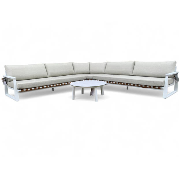 Loungeset / Hoekset Molvena Aluminium Frame Wit