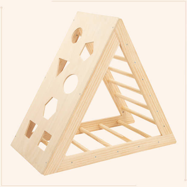 MISOU Pikler Klimboog - Montessori - Triangle - Klimframe - Baby - 78x43,5x90cm - Hout