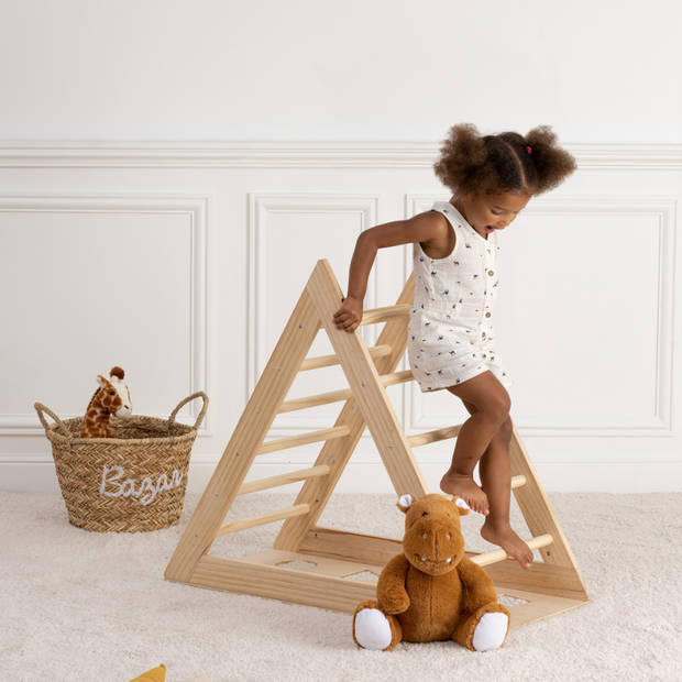 MISOU Pikler Klimboog - met Klimrek Montessori - Triangle Klimframe - Baby - Hout