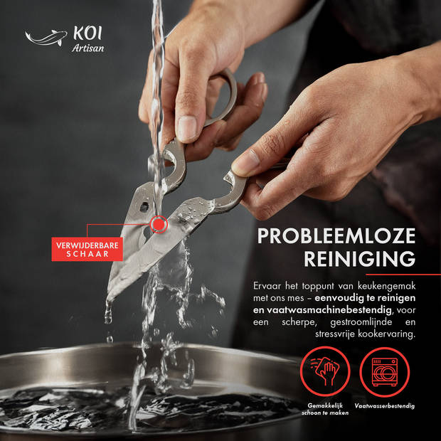 KOI Artisan® Roestvrijstalen Schaar - Multifunctioneel - Vaatwasserbestendig