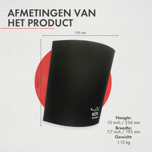 KOI Artisan® Messenblok - Vogelogen Design - Geschikt voor 10 Messen - Afwasbare Binnenkant - Mat Zwart