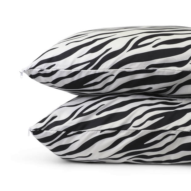 HappyBed Zebra 60x70 - kussensloop set 2 stuks - 100% microvezel - Met rits sluiting
