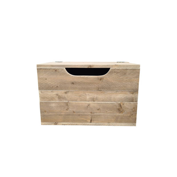 Wood4you - Speelgoedkist - Kick opbergkist 90Lx50Dx50H cm - Opbergkist - Dekenkist - Opruimkist - Speelgoedbank