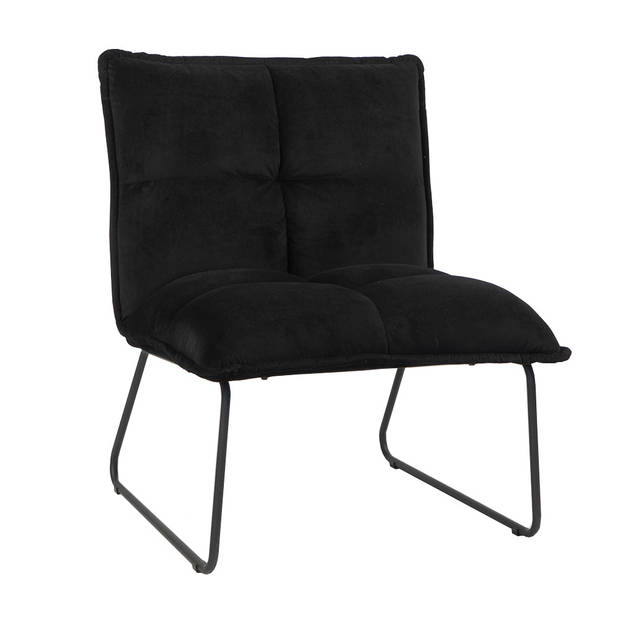 Bronx71 Velvet fauteuil Malaga zwart.