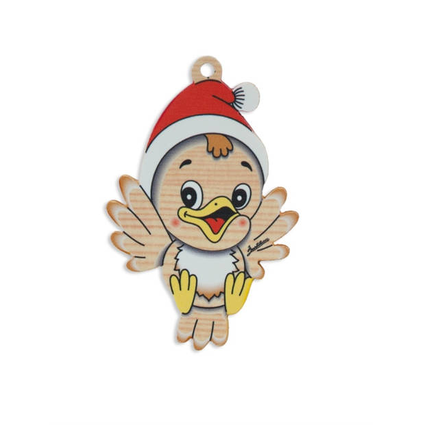 Bartolucci Houten kerstboomhanger vogel Bartolucci 1 stuks Meerdere kleuren Hout