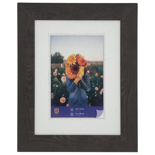 Henzo Fotolijst - Dahlia - Fotomaat 15x20 cm - Donkerbruin