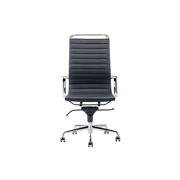 Feel Furniture - Hoge design bureaustoel - Echt leer - Zwart