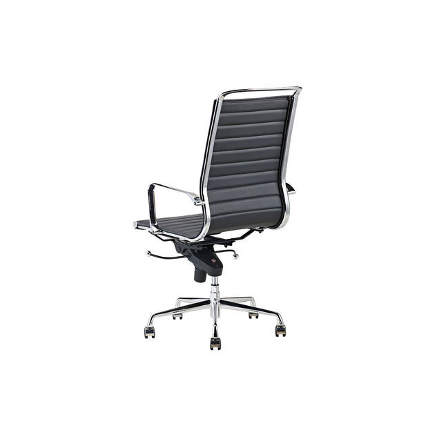 Feel Furniture - Hoge design bureaustoel - Echt leer - Zwart