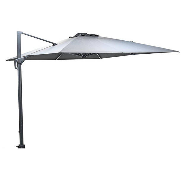 Garden Impressions Hawaii Big Pole telescopic zweefparasol 300x400 cm - donker grijs