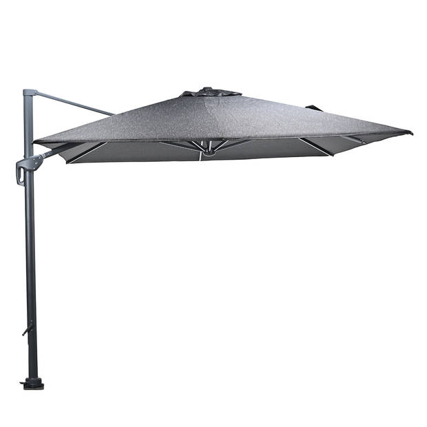 Garden Impressions Hawaii Big Pole telescopic zweefparasol 300x400 cm - zwart