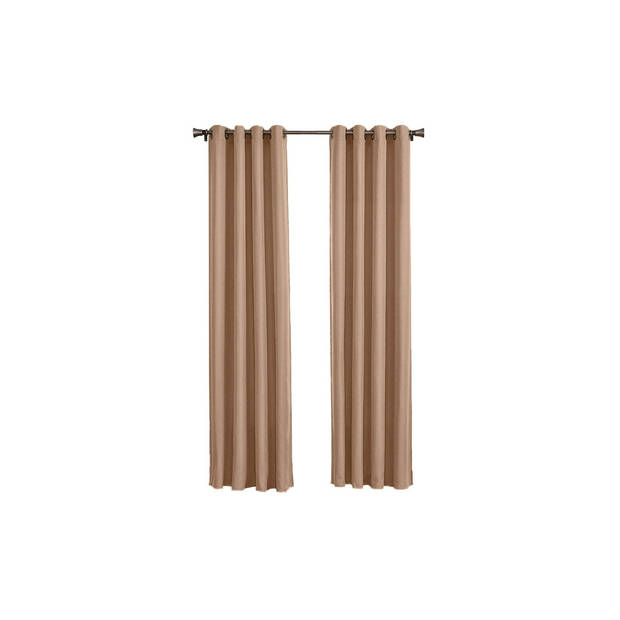 Larson - Luxe hotel blackout gordijn - met ringen - 3m x 2.5m - Donker taupe