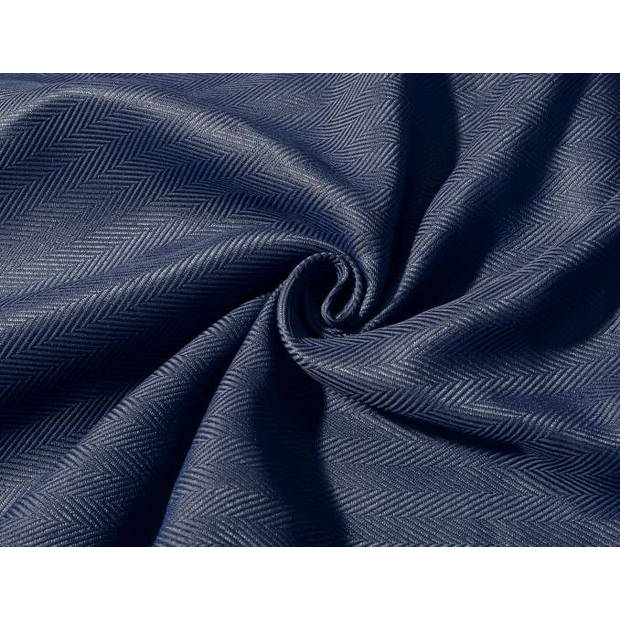 Larson - Luxe hotel blackout gordijn - met haken - 3m x 2.5m - Donkerblauw