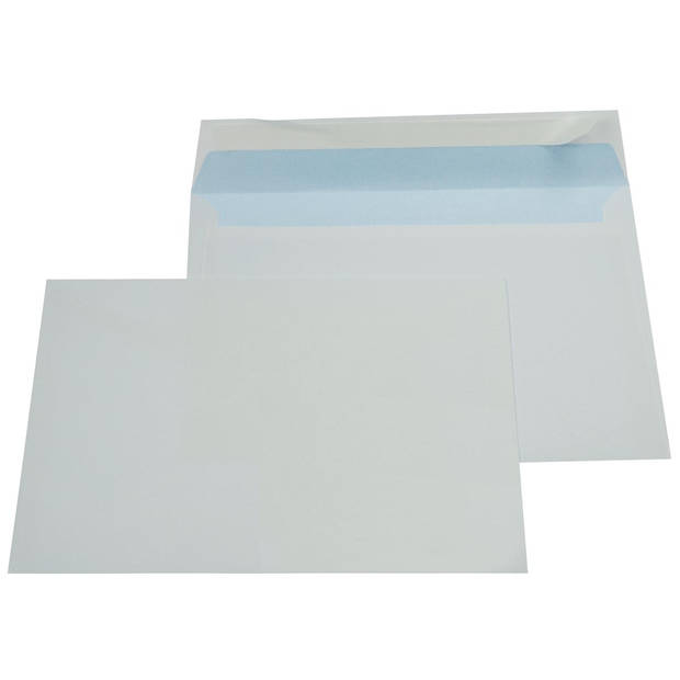 Gallery enveloppen ft 162 x 229 mm, stripsluiting, binnenzijde blauw, doos van 500 stuks