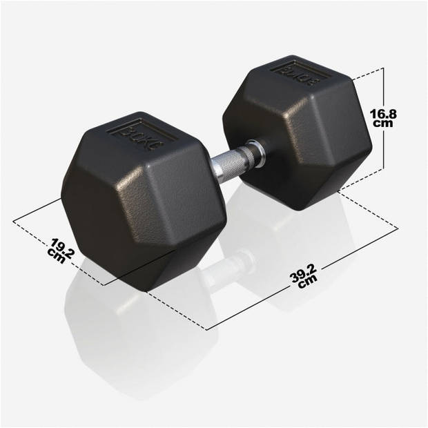 Gorilla Sports Dumbbell - 1 x 30 kg - Gietijzer - Hexagon - Halter